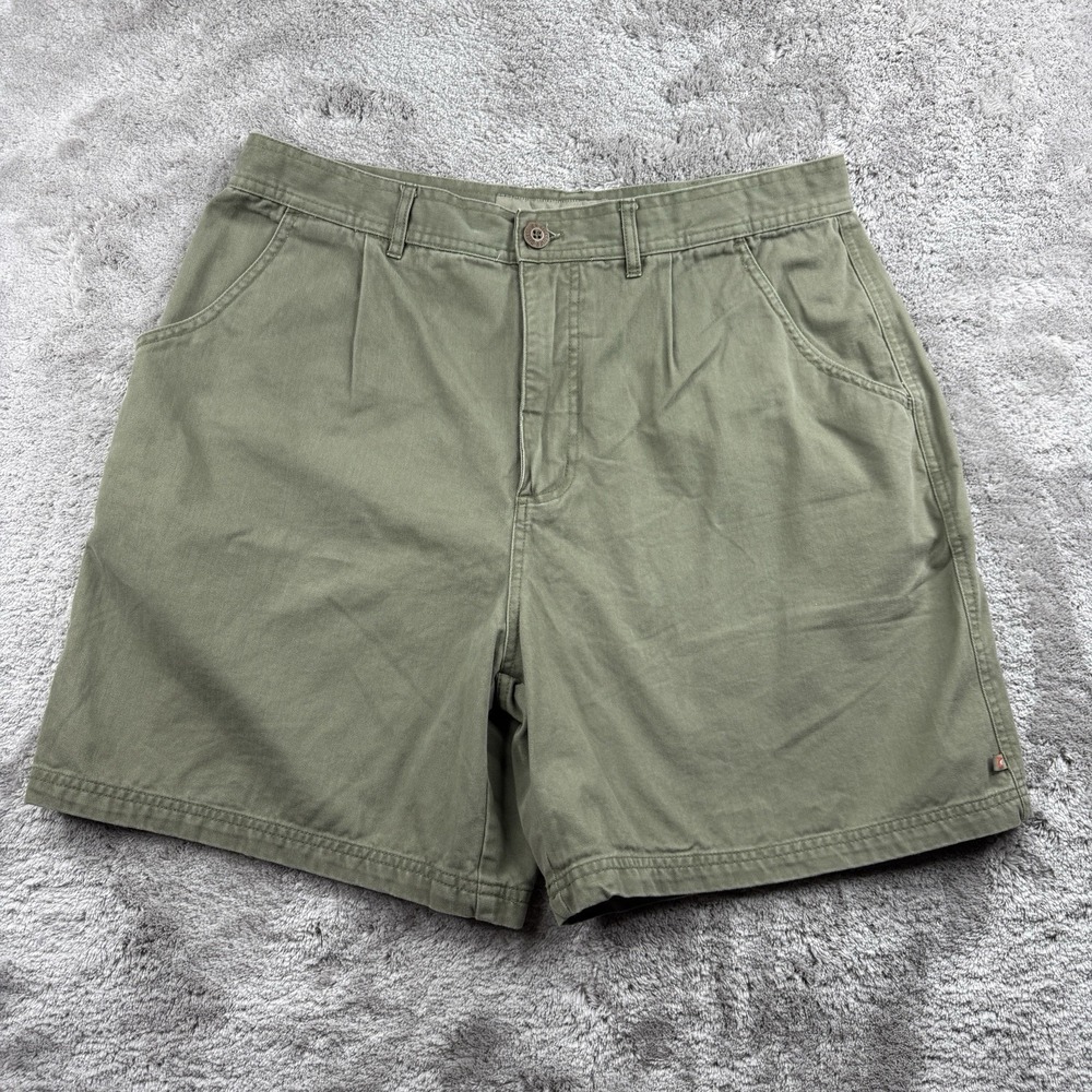 Quiksilver Shorts Mens 38 Green Cotton Chino Skate Surf Casual Y2K (Measures 36)